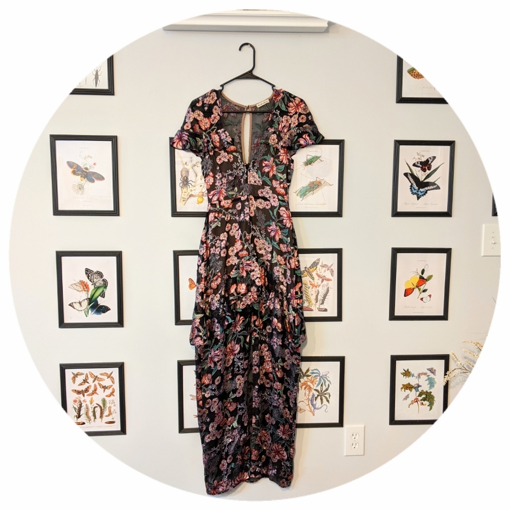 🌾For Love & Lemons Vivi Black Floral Dress